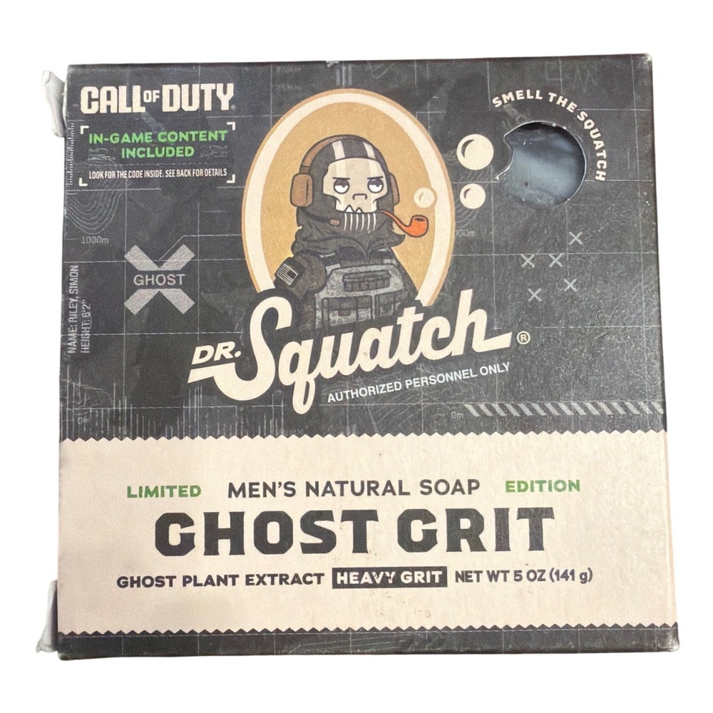 Dr. Squatch Call of Duty Ghost Grit Limited Edition Mens Natural Bar Soap 5oz